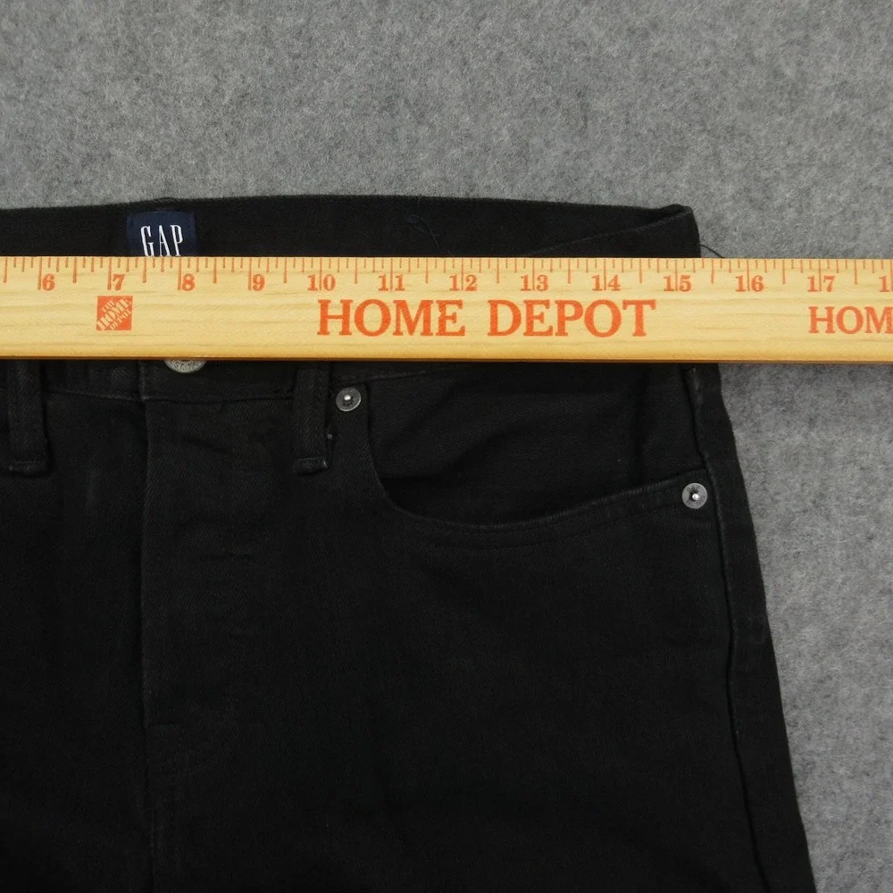 GAP Denim Men's Black Slim Jeans 31x32 Cotton Stretch‎ Button Fly